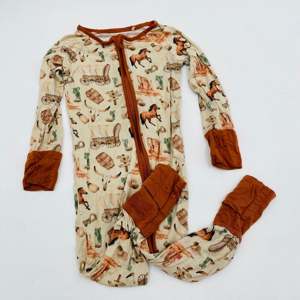 Miozing Western Cowboy themed bamboo onesie
